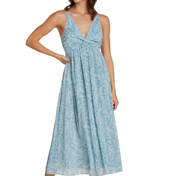 Willow Blue Floral Midi Dress - Picture 1 of 9